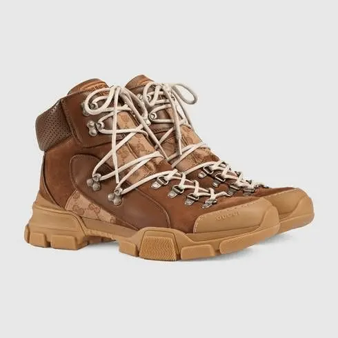 Giày Gucci Leather Original GG Trekking Boot 521679-0P310-2590 - Ảnh 4