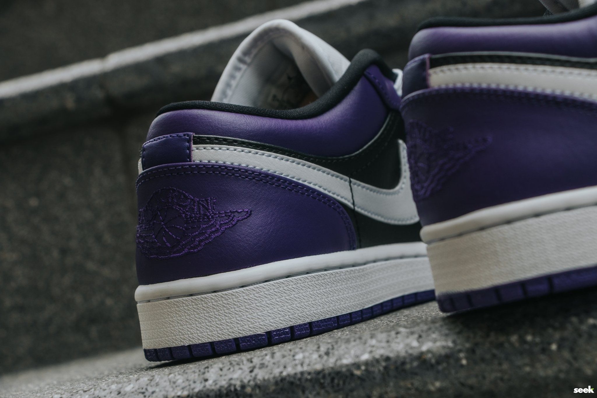 Giày Nike Air Jordan 1 Low 'Purple Black' 553558-501 - Ảnh 4