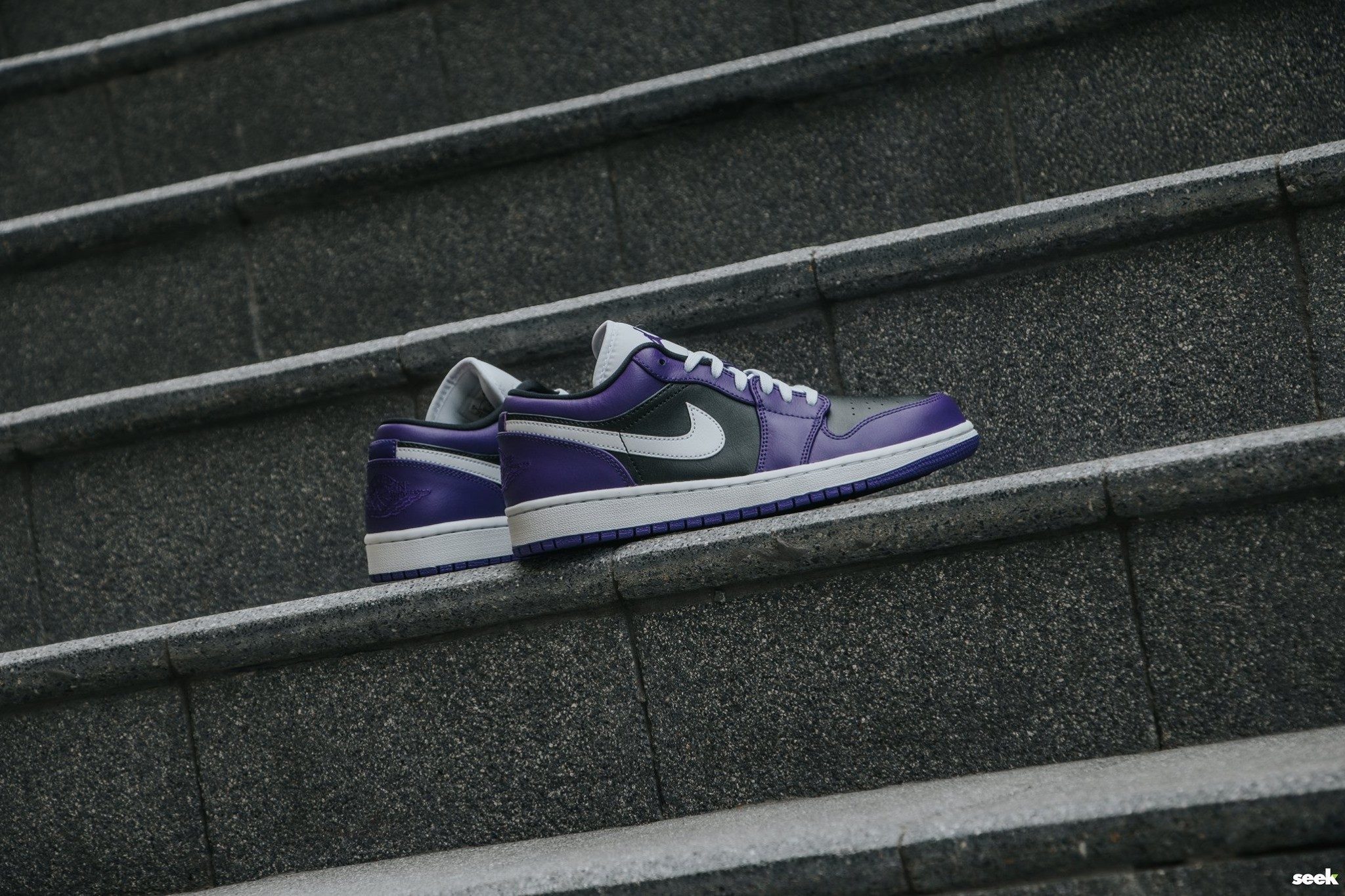 Giày Nike Air Jordan 1 Low 'Purple Black' 553558-501 - Ảnh 3
