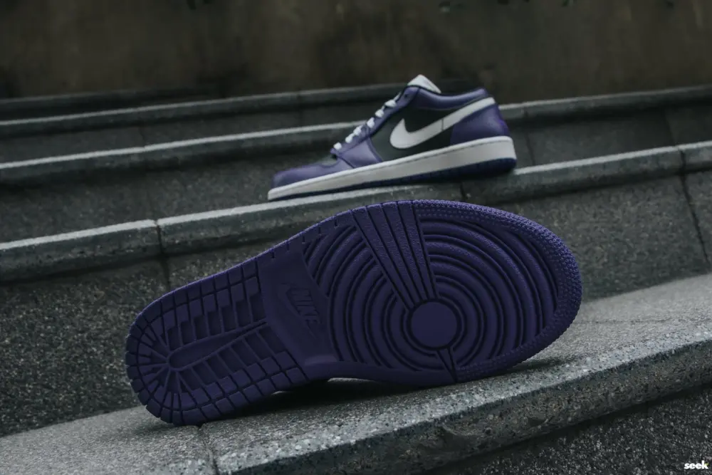 Giày Nike Air Jordan 1 Low GS "Purple Black" 553560-501 - Ảnh 5