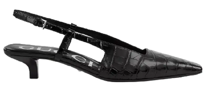 Giày Gucci Women's Crocodile Print Pump Black Leather 679360-UKQ00-1000