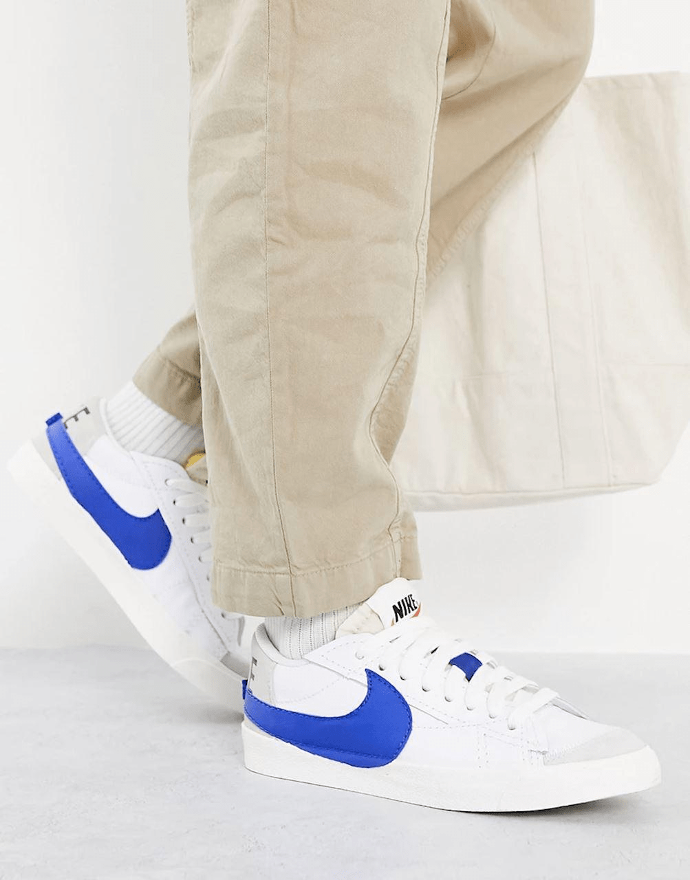 Giày Nike Blazer Low 77 Jumbo 'White Old Royal' DQ8768-100 - Ảnh 5