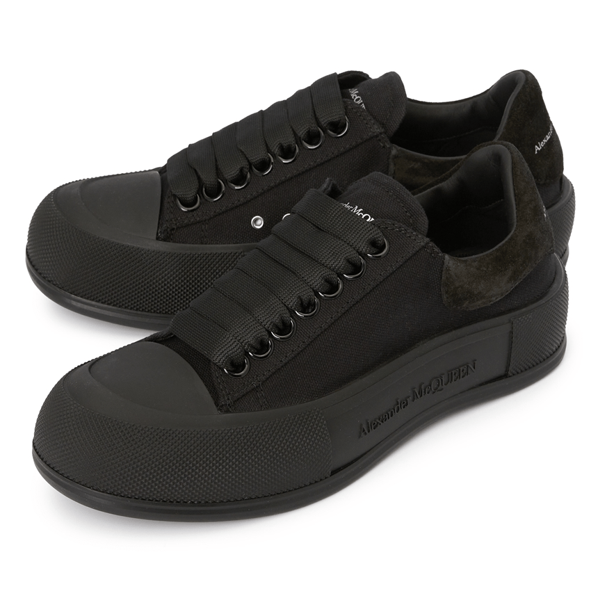 Giày Alexander Mcqueen Deck Plimsol 'Black' 697120-W4MV7-1000 - Ảnh 4