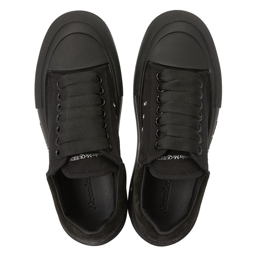 Giày Alexander Mcqueen Deck Plimsol 'Black' 697120-W4MV7-1000 - Ảnh 3