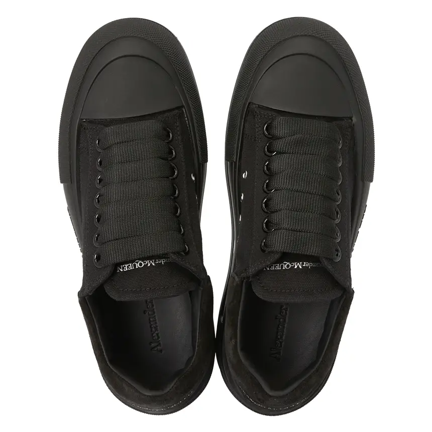 Giày Alexander Mcqueen Deck Plimsol 'Black' 697120-W4MV7-1000 - Ảnh 3