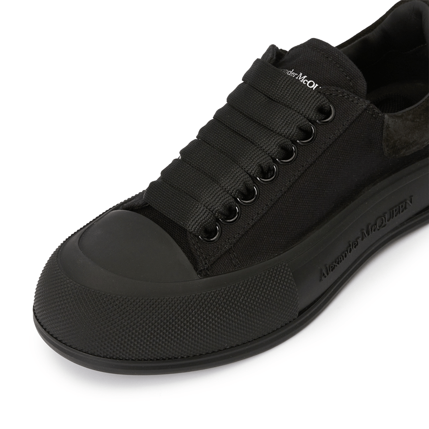Giày Alexander Mcqueen Deck Plimsol 'Black' 697120-W4MV7-1000 - Ảnh 2