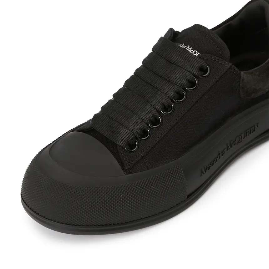 Alternative view of Giày Alexander Mcqueen Deck Plimsol 'Black' 697120-W4MV7-1000
