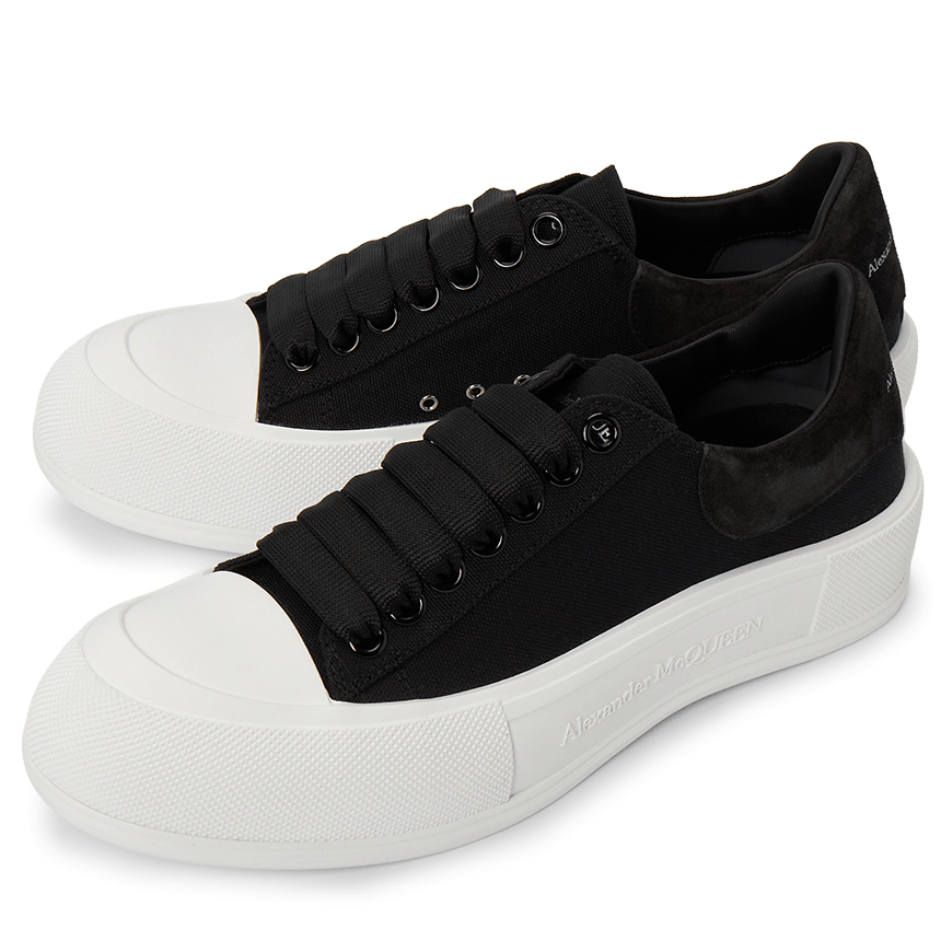 Giày Alexander Mcqueen Deck Plimsol 'Black' 707680-W4MV7-1070 - Ảnh 4