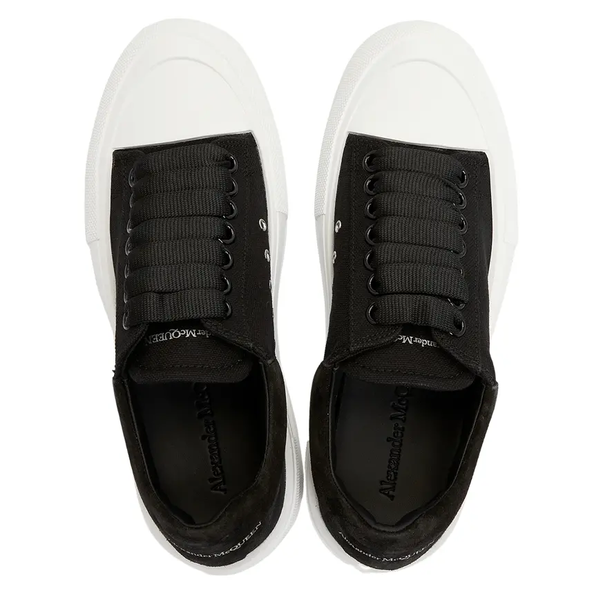 Giày Alexander Mcqueen Deck Plimsol 'Black' 697120-W4MV7-1070 - Ảnh 3