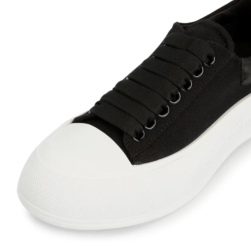 Alternative view of Giày Alexander Mcqueen Deck Plimsol 'Black' 697120-W4MV7-1070