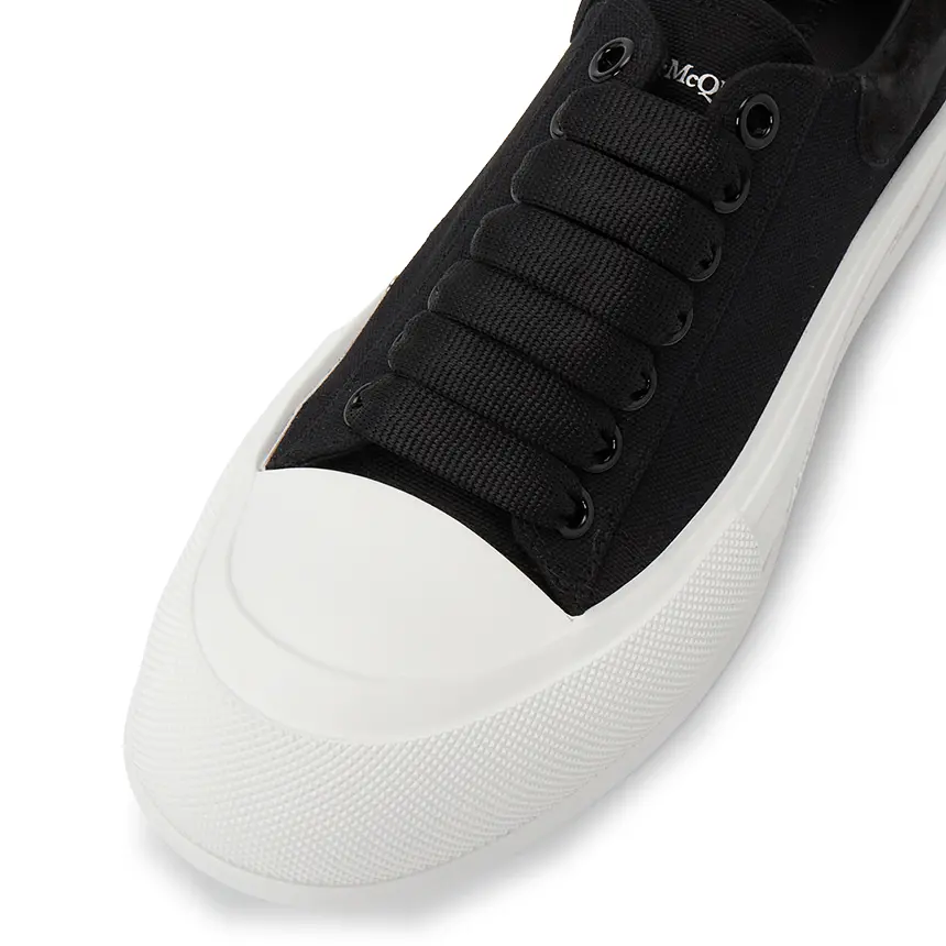 Alternative view of Giày Alexander Mcqueen Deck Plimsol 'Black' 707680-W4MV7-1070