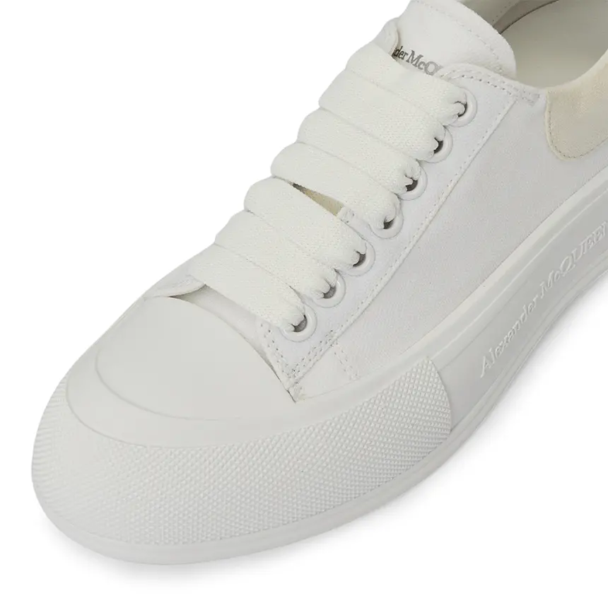 Alternative view of Giày Alexander Mcqueen Deck Plimsol 'White' 707680-W4MV7-9000
