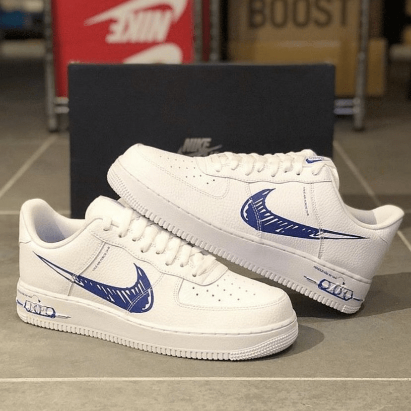 Giày Nike Air Force 1 Low 'Sketch Royal' CW7581-100 - Ảnh 2