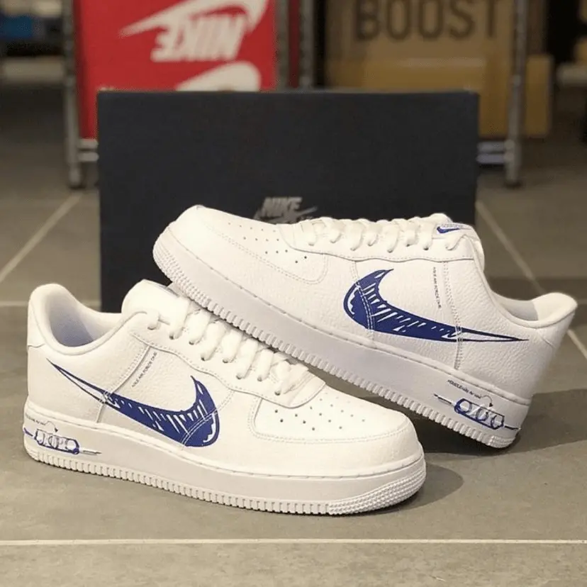 Alternative view of Giày Nike Air Force 1 Low 'Sketch Royal' CW7581-100
