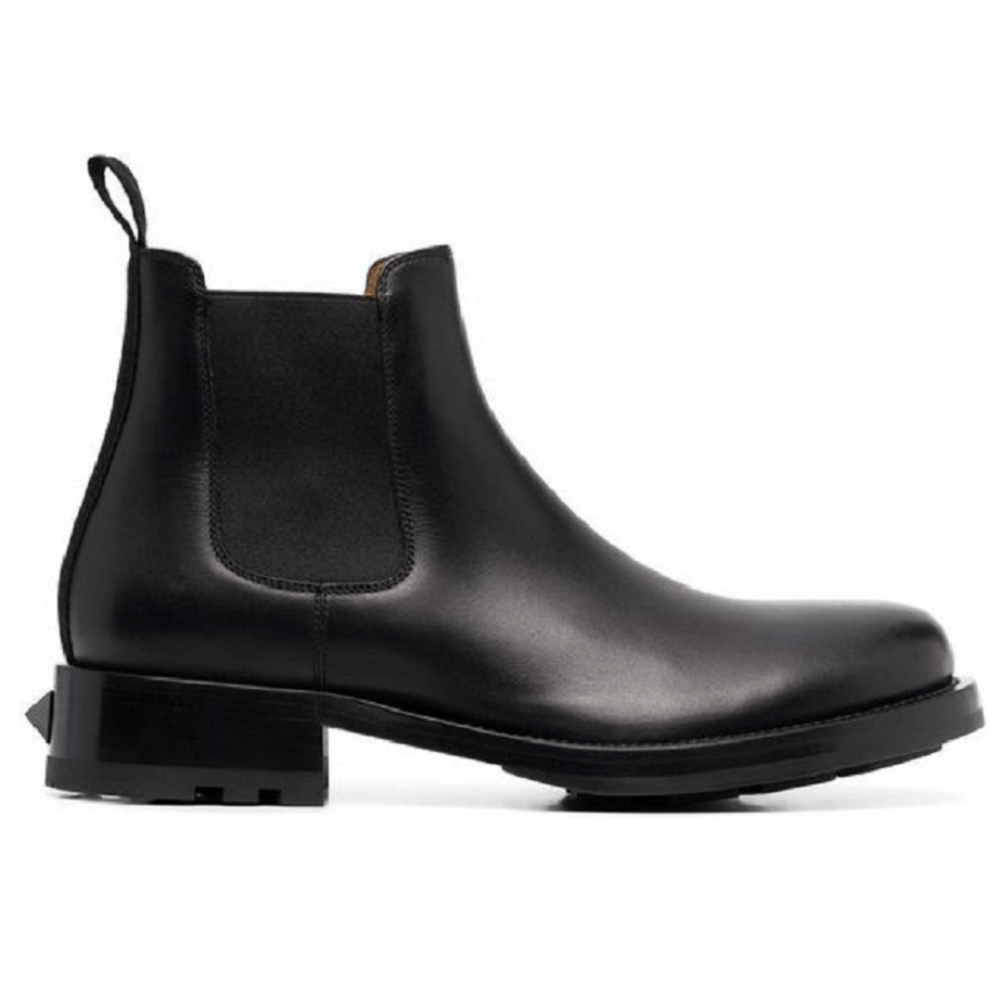Giày Valentino Garavani Roman Stud Calfskin Chelsea Boot WY2S0E58ZQK0NO
