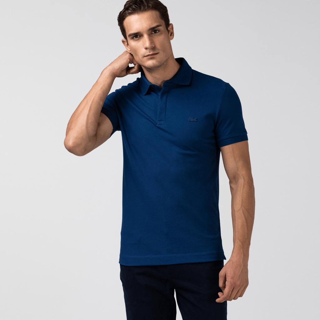 Áo Lacoste Paris Polo Shirt Regular Fit 'Blue' PH5522-HBM - Ảnh 3