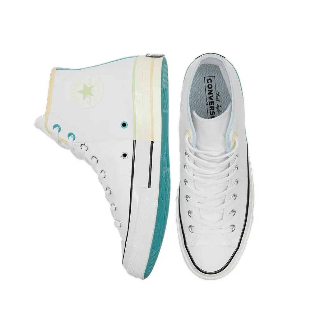 Alternative view of Giày Converse Chuck 70 High 'White Pack Chambray Blue' 171179C
