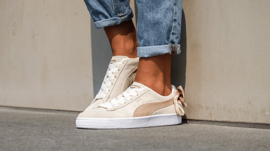 Giày Puma Women's Suede Bow Varsity 'Marshmallow Metallic Gold' 367732-03 - Ảnh 3