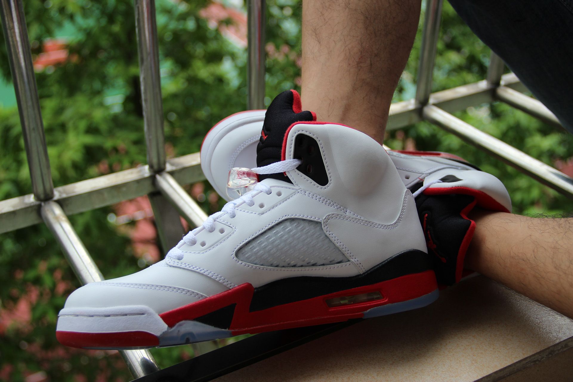 Giày Air Jordan 5 Retro 'Fire Red' 2013 136027-120 - Ảnh 6