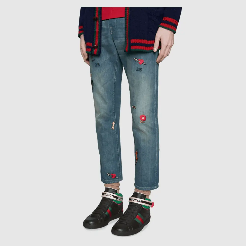 Giày Gucci Stripe Ace High Top 523472-0FIW0-1079 - Ảnh 6