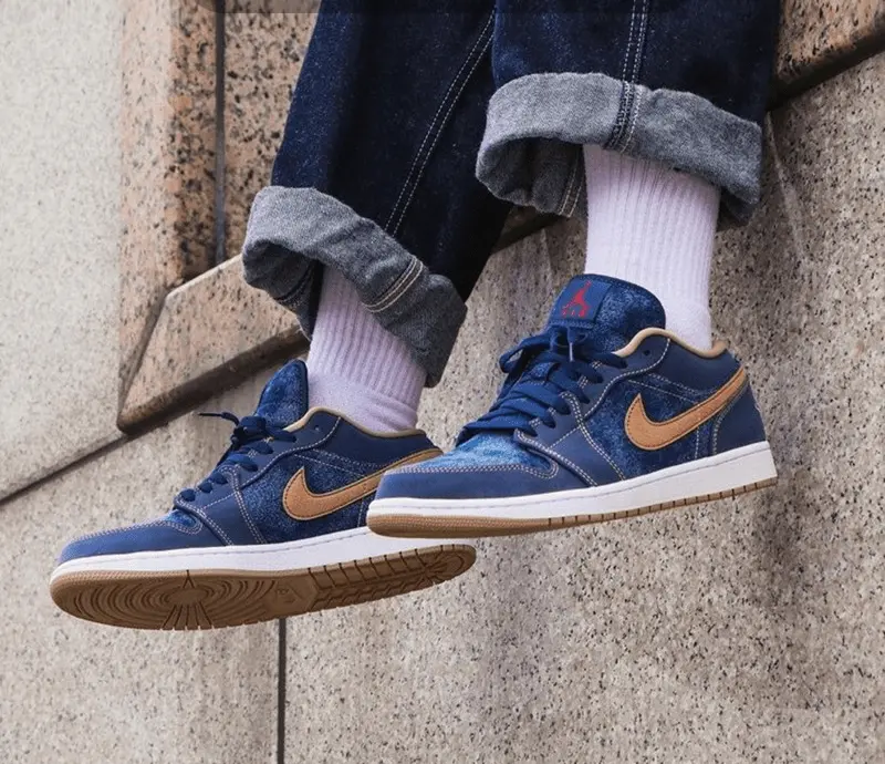 Giày Nike Air Jordan 1 Low SE 'Denim' DH1259-400 - Ảnh 3