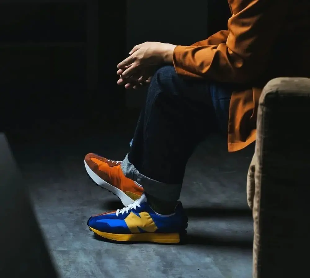 Giày New Balance 327 Marine Blue Orange MS327LAA - Ảnh 3