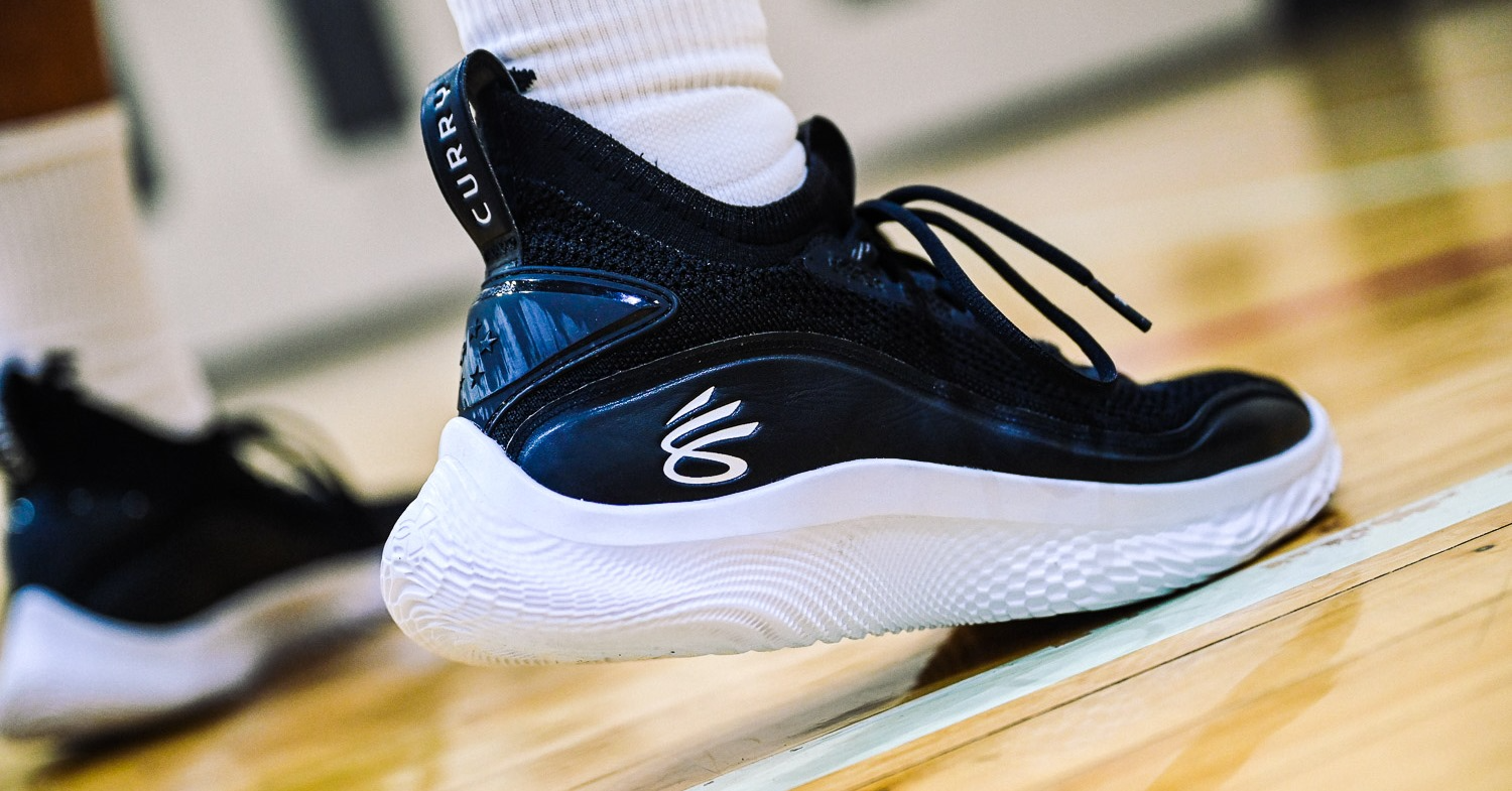 Giày Under Armour Curry Flow 8 'Black White' GS 3023527-002 - Ảnh 4