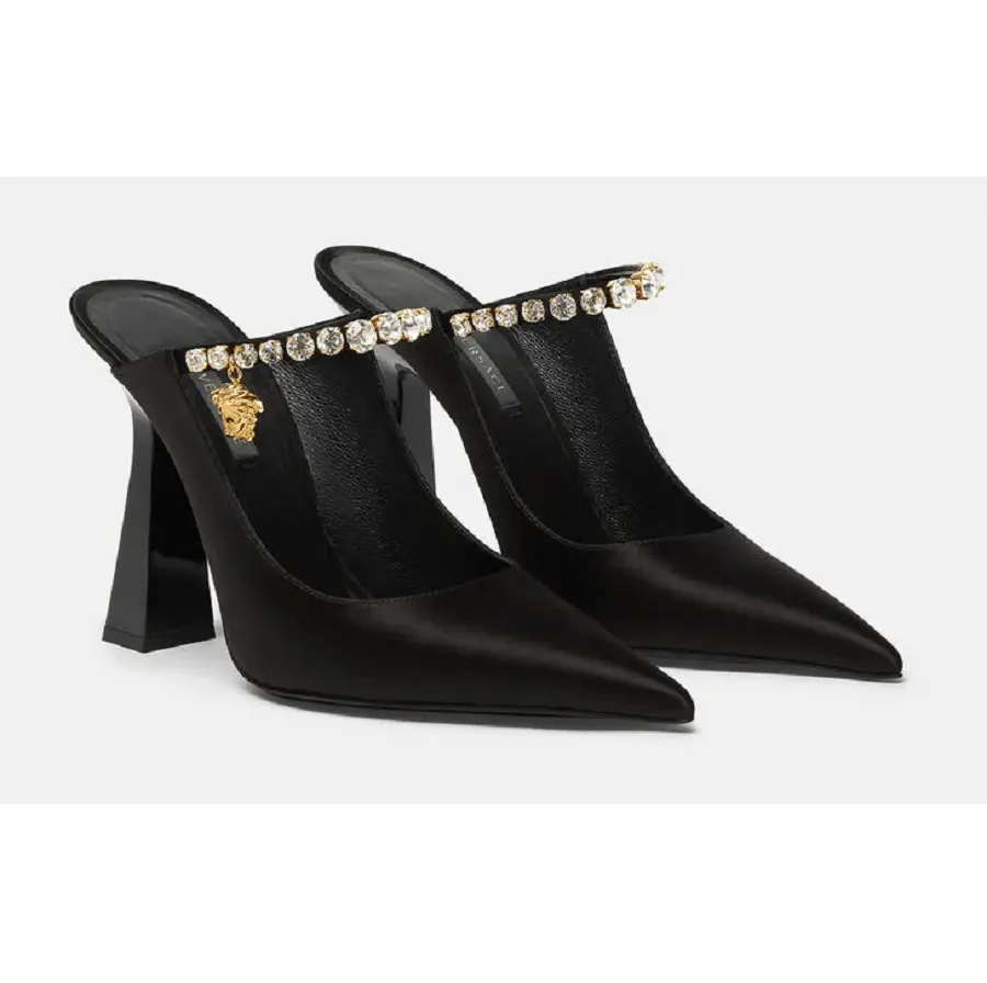 Giày Versace Artifact Mules 1000821-DRA67-1B00V - Ảnh 4