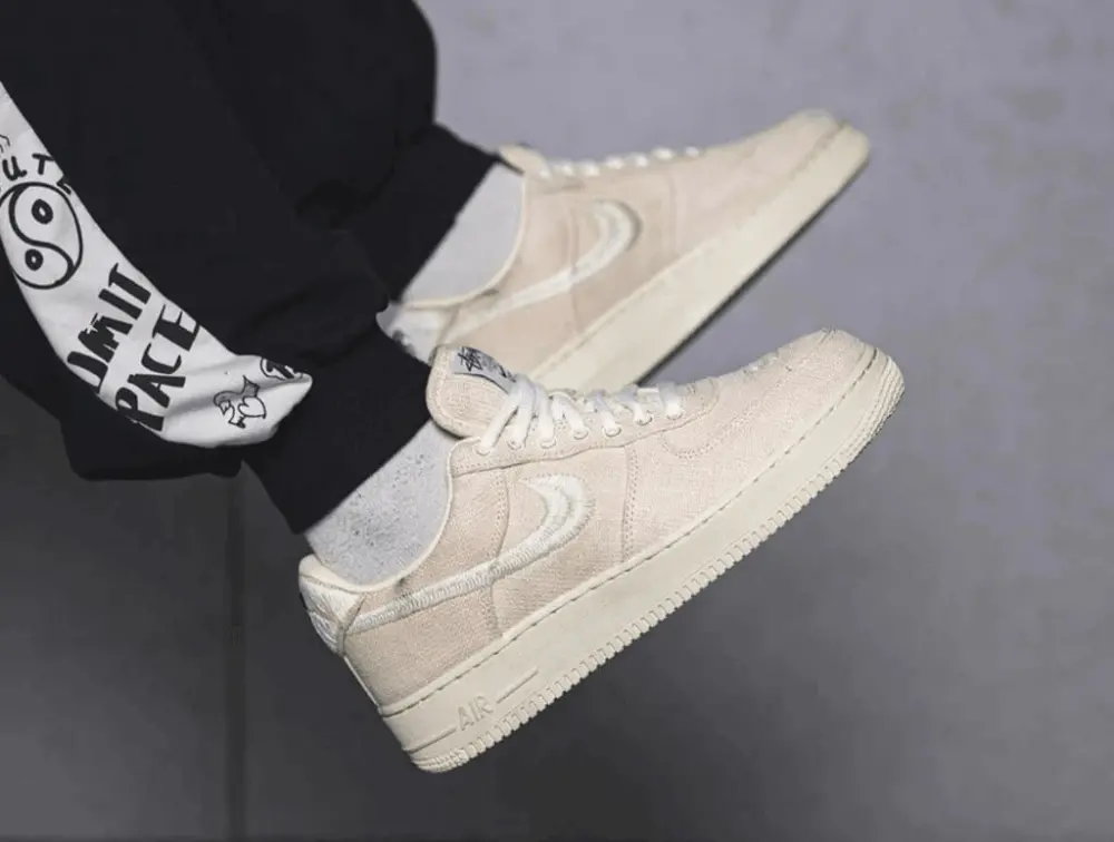 Giày Nike Stussy x Nike Air Force 1 Low 'Fossil' CZ9084-200 - Ảnh 6