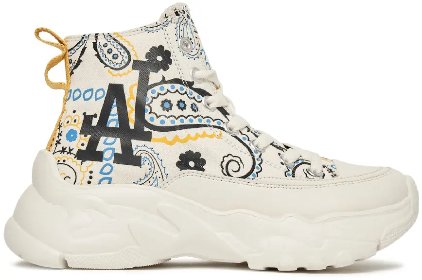 Giày MLB Chunky High Paisley LA Dodgers 'Ivory' 3ASHULP2N-07IVS