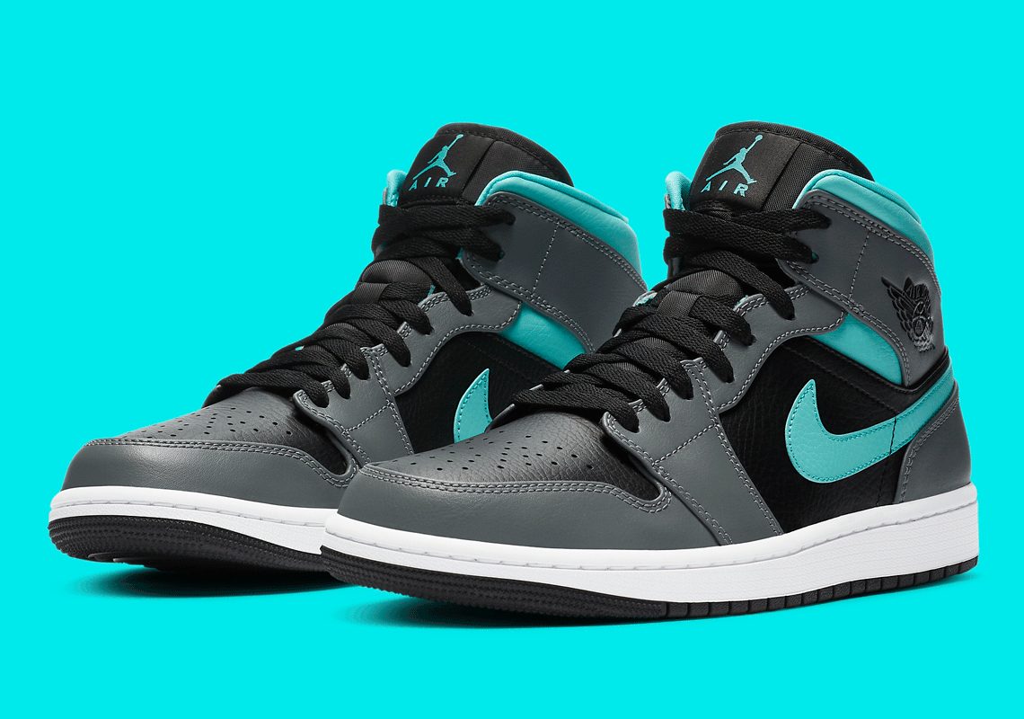 Giày Nike Air Jordan 1 Mid 'Aqua' 554724-063 - Ảnh 4