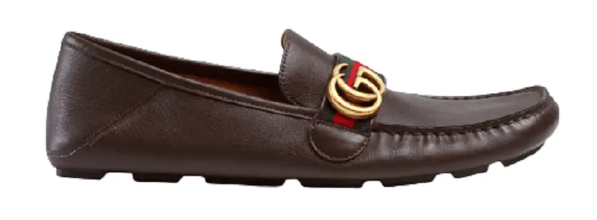Giày Gucci Leather Driver With Web 450891-DTM10-2160