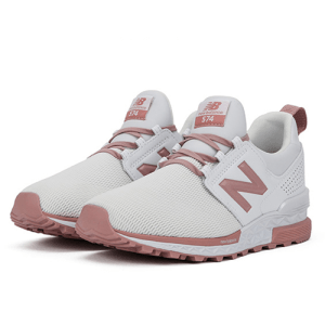 Alternative view of Giày New Balance 574 Wmns 'White Pink' WS574DSFB