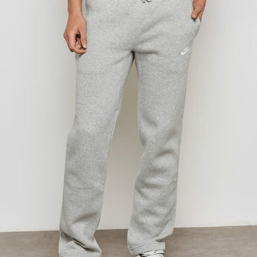 Quần Nike Club Fleece Open Hem Mens Sweatpants Grey White 804395-063 - Ảnh 4