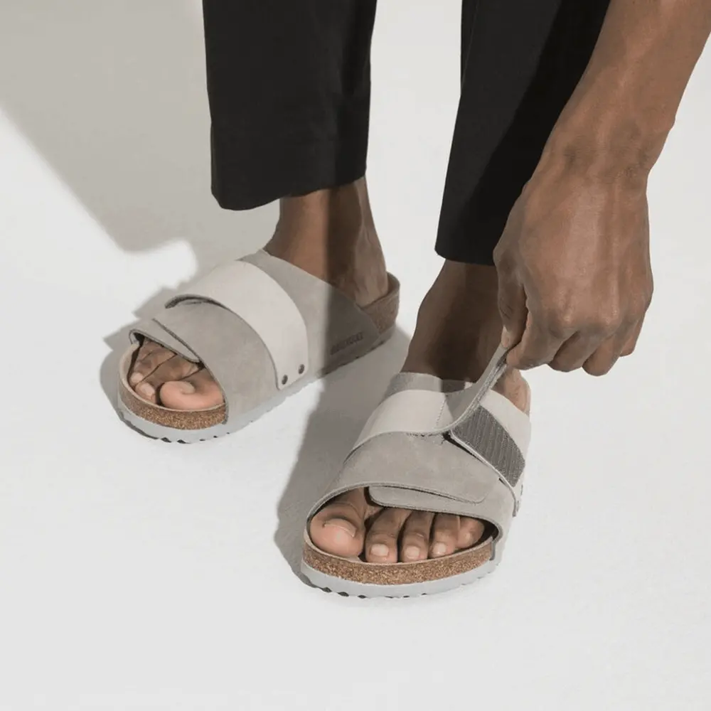 Alternative view of Dép Birkenstock Kyoto Suede 'Stone Coin' 1020737