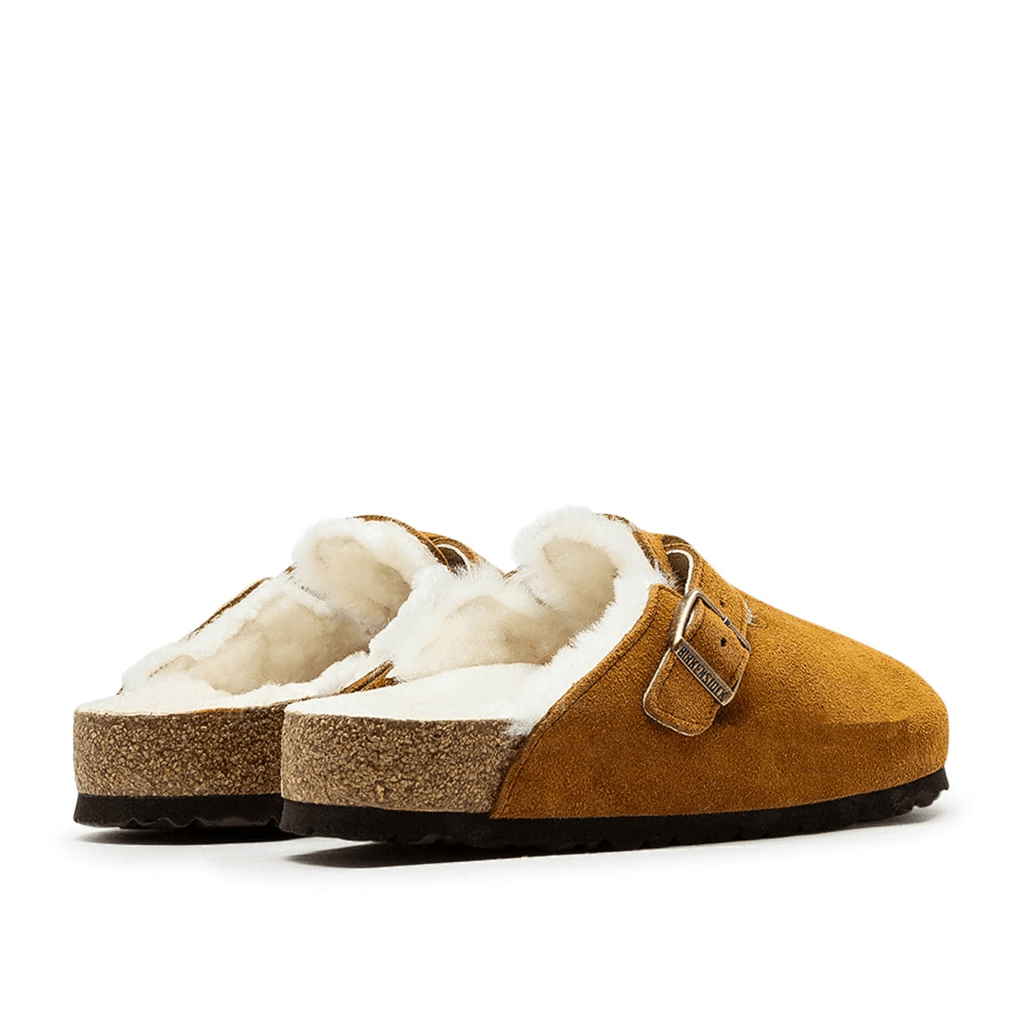 Dép Birkenstock Boston Shearling Suede 'Leather Mink' 1001140 - Ảnh 4