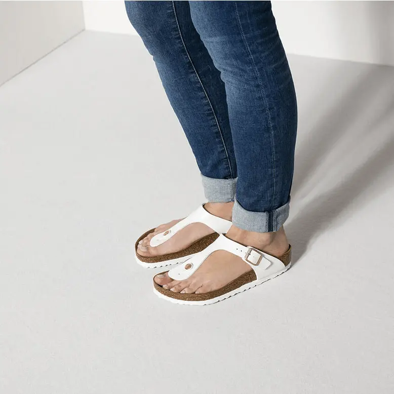 Alternative view of Dép Birkenstock Gizeh 'White Narrow' 1005300