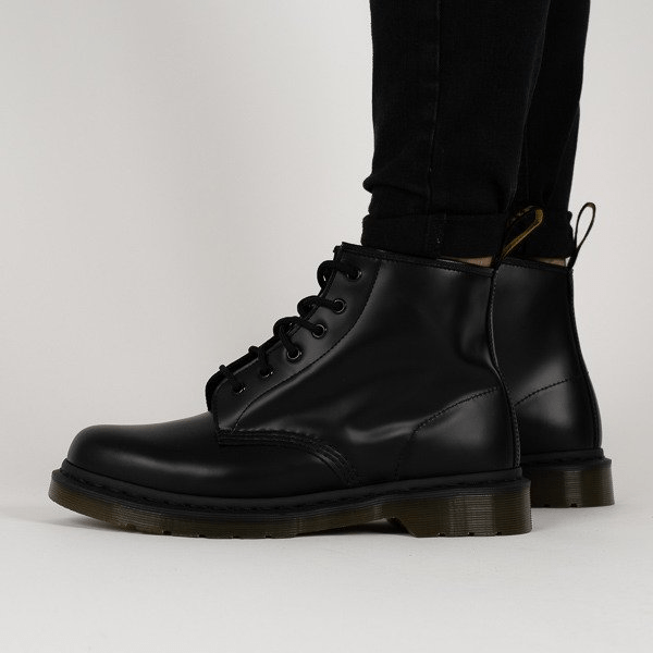Giày Dr. Martens 101 Black Leather Combat Boots 10064001 - Ảnh 3