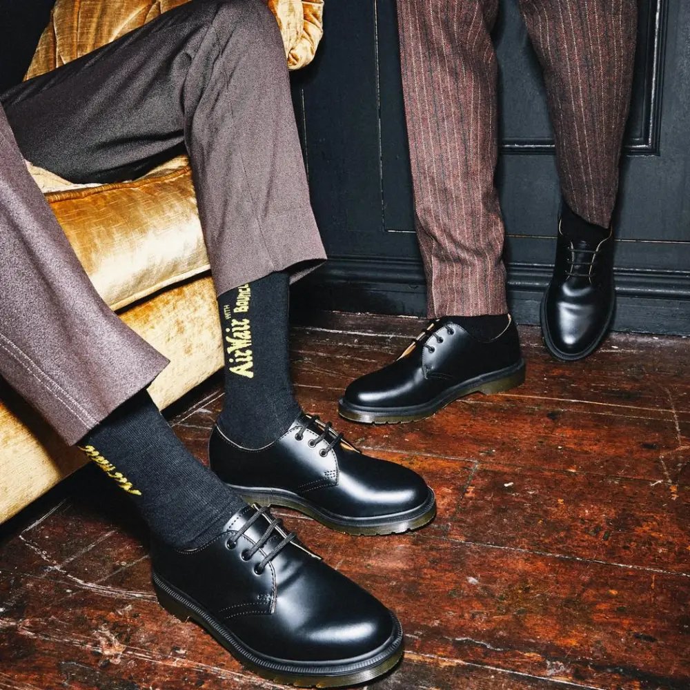 Giày Dr. Martens 1461 PW Black Smooth Leather 10078001 - Ảnh 3