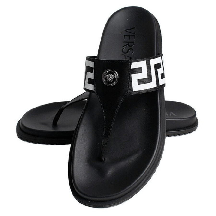 Dép Versace Medusa Flip Flop 'Black White' 1008317-1A05957-2B02B - Ảnh 2