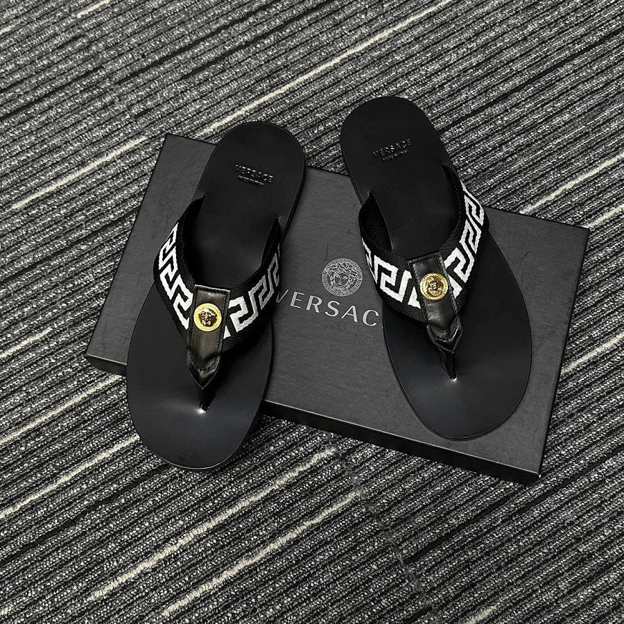 Dép Versace Medusa Flip Flop 'Black White' 1008317-1A05957-2B02B - Ảnh 3