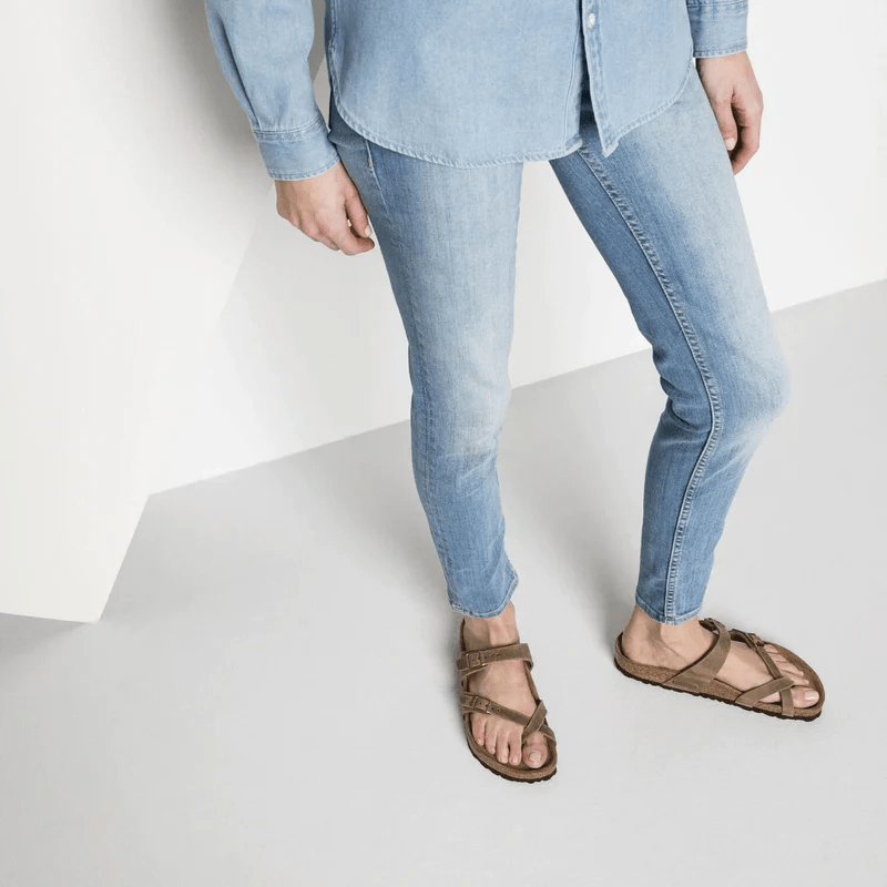 Dép Birkenstock Mayari Oiled Leather 'Tobacco Brown' 1011433 - Ảnh 3