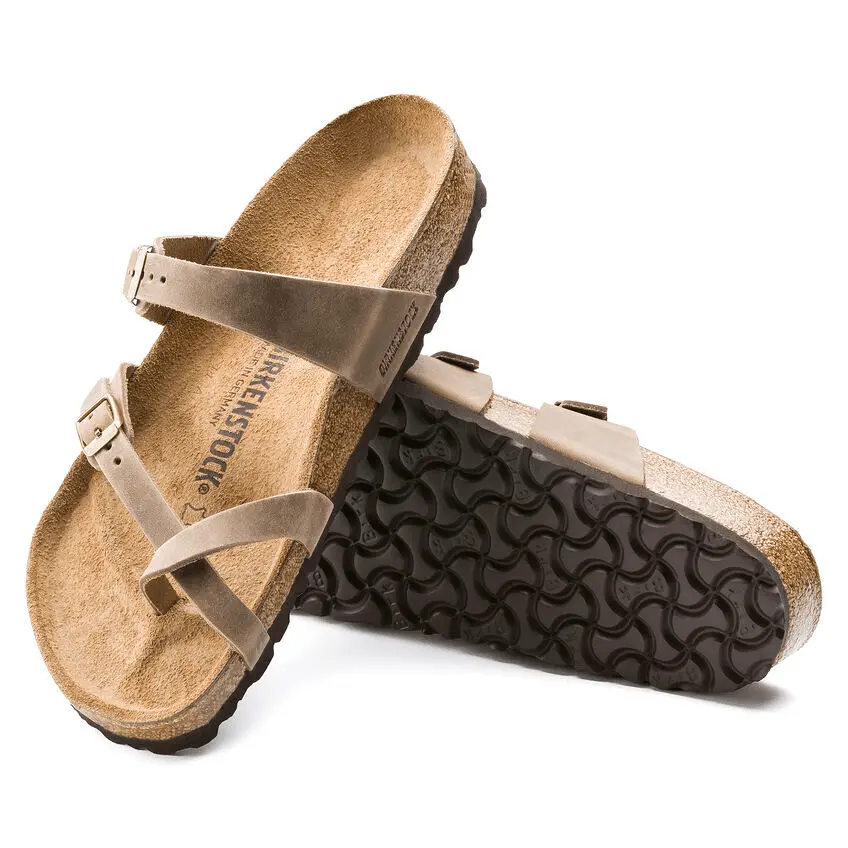 Dép Birkenstock Mayari Oiled Leather 'Tobacco Brown' 1011433 - Ảnh 7