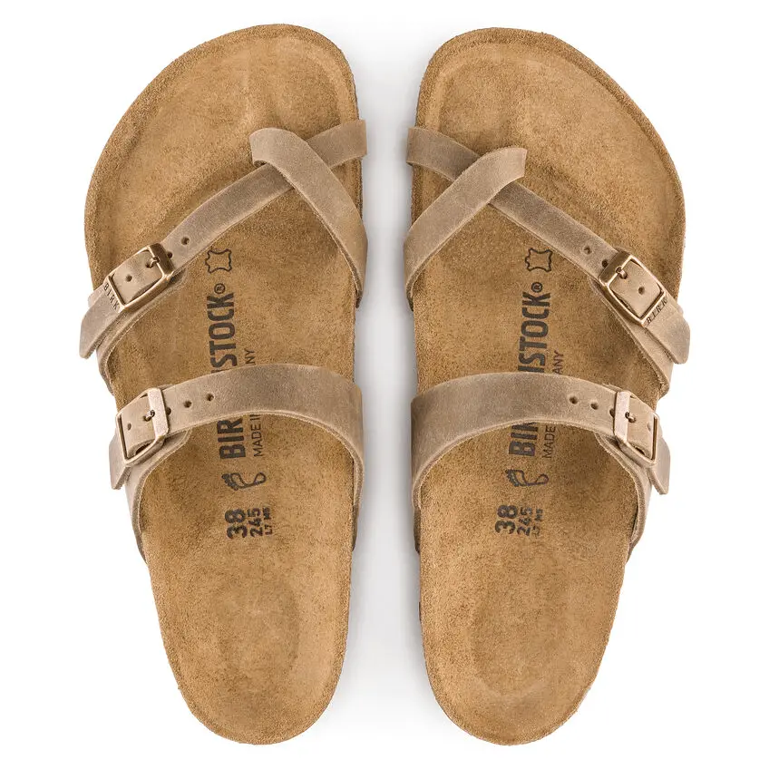 Dép Birkenstock Mayari Oiled Leather 'Tobacco Brown' 1011433 - Ảnh 6