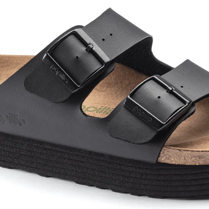 Dép Birkenstock Arizona Platform Vegan 'Black' 1018520 - Ảnh 5