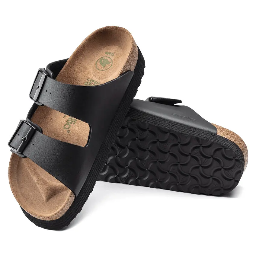 Dép Birkenstock Arizona Platform Vegan 'Black' 1018520 - Ảnh 8