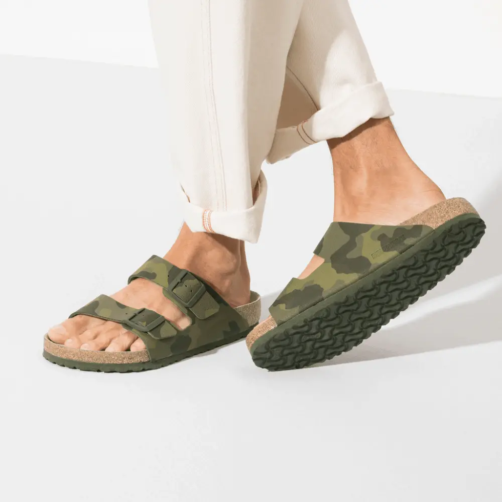 Dép Birkenstock Arizona Soft Footbed Birko Flor 'Camo Green' 1019597 - Ảnh 3