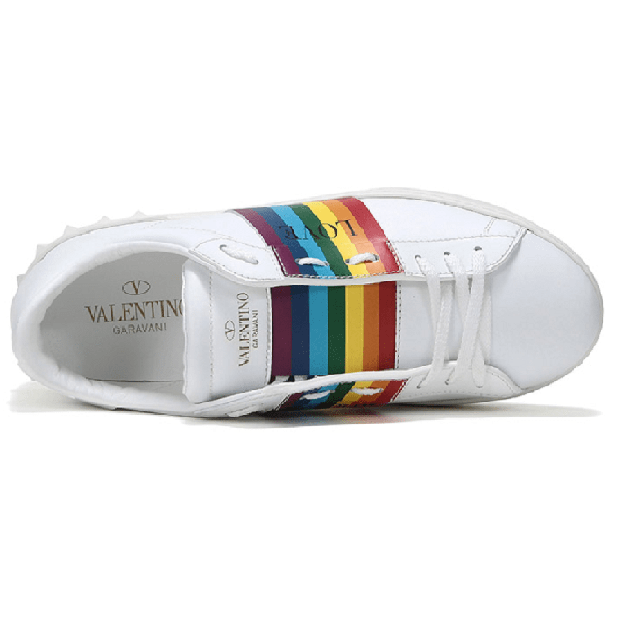 Giày Valentino Rainbow Open Sneaker In White RY2S0830 ZAN GU8 - Ảnh 3