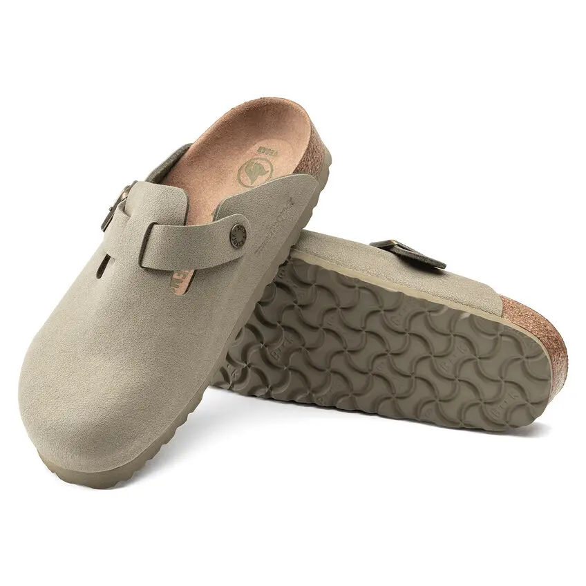 Dép Birkenstock Boston Vegan 'Khaki' 1020541 - Ảnh 7