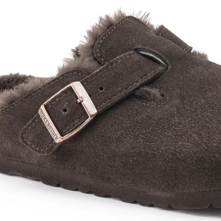 Dép Birkenstock Boston 'Shearling Mocha' 1020529 - Ảnh 6